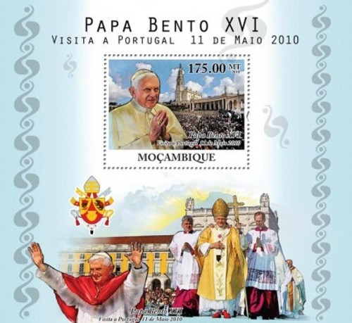 Mozambique - Pope Benedict XVI Mint Stamp Souvenir Sheet 13A-467