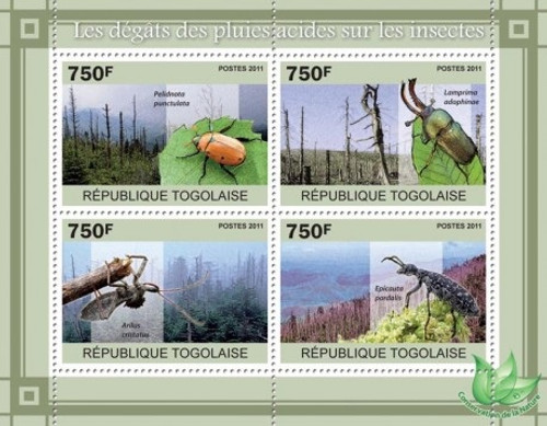 Togo - Acid Rain & Insects 4 Stamp Mint Sheet 20H-170