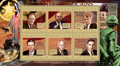 Guinea - US Presidents - 6 Stamp Mint Sheet 7B-1404
