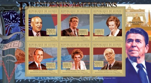 Guinea - US Presidents - 6 Stamp Mint Sheet 7B-1412
