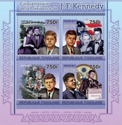 Togo - John F Kennedy - 4 Stamp Mint Sheet 20H-214