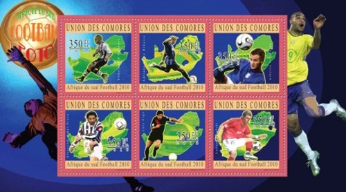 Comoros - FIFA Football - 6 Stamp Mint Sheet 3E-322