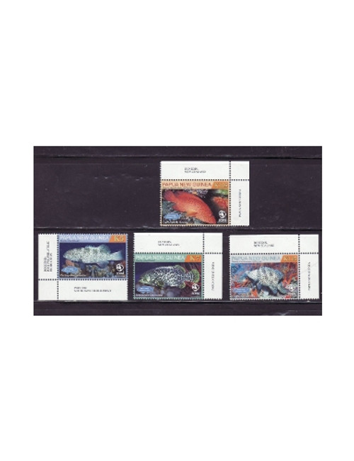 Papua New Guinea - Fish - 4 Stamp Mint Set PNG1105C