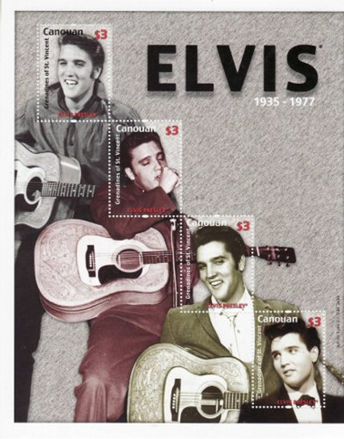 St Vincent - Elvis Presley 4 Stamp Mint Sheet SGC1108
