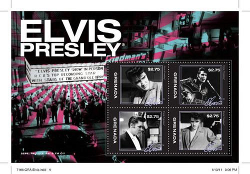 Grenada - Elvis Presley 4 Stamp Mint Sheet GRA1103H