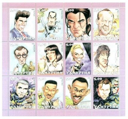 Famous Actors - 3 Sheet, 33 Stamp Set 21A-041