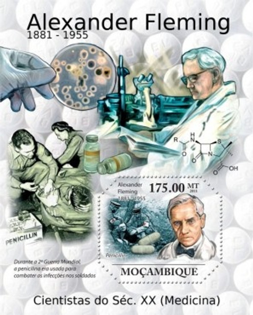 Mozambique - Alexander Fleming - Mint Stamp Souvenir Sheet 13A-604