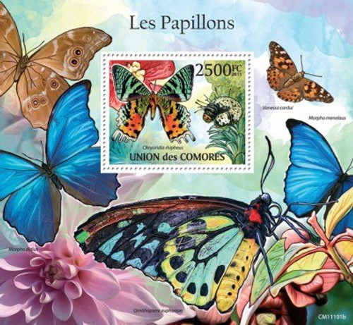 Comoros - Butterflies on Stamps - Mint Stamp S/S MNH - 3E-355