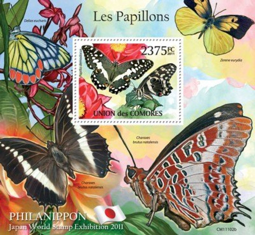 Comoros - Butterflies on Stamps - Mint Stamp S/S MNH - 3E-357