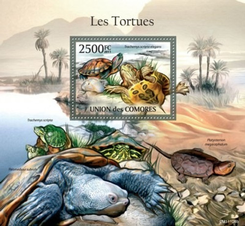 Comoros - Turtles on Stamps - Mint Stamp Souvenir Sheet - 3E-369