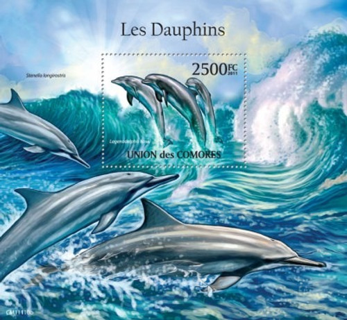 Comoros - Dolphins - Mint Stamp S/S MNH - 3E-373