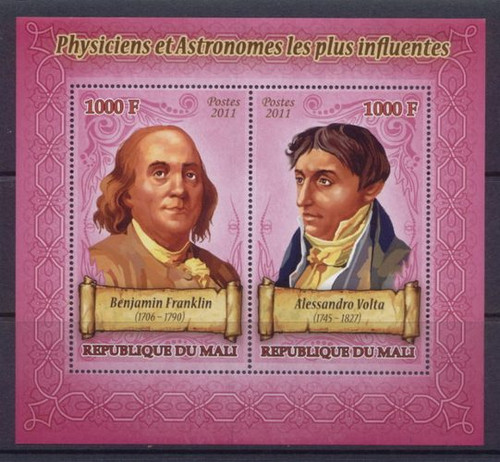 Mali - Franklin & Volta - 2 Stamp Mint Sheet MNH 13H-168