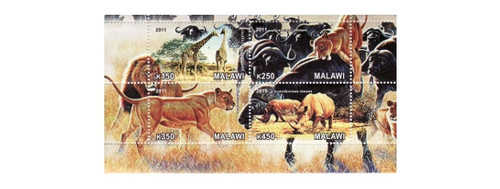 Malawi - Wildlife of Africa - 4 Stamp Mint Sheet 13K-150