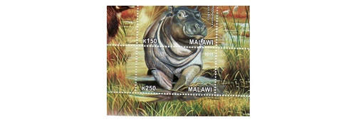 Malawi - Wildlife of Africa - 2 Stamp Mint Sheet 13K-151