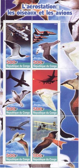 Birds and Airplanes on Stamps M683