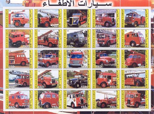 Fire Engines - Complete Mint Two Sheet Set MNH - M661-2