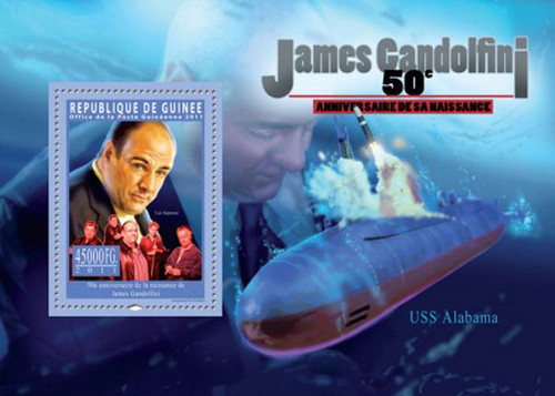 Guinea - James Gandolfini 50th Birthday - Souvenir Sheet - 7B-1613