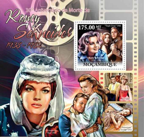 Mozambique - Romy Schneider on Stamps - Mint Souvenir Sheet - 13A-838