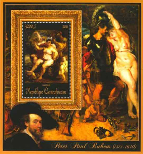 Central Africa - Rubens, Bacchus - Souvenir Sheet - 3H-184