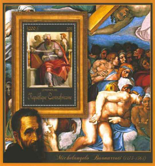 Central Africa - Michelangelo, Joel - Souvenir Sheet - 3H-191