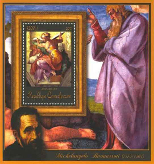 Central Africa - Michelangelo, Libye - Souvenir Sheet - 3H-196