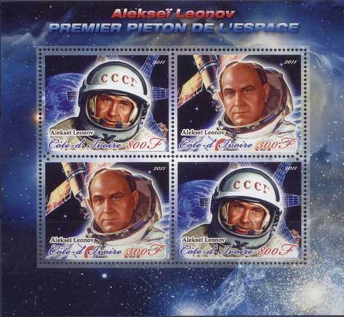 Alexei Leonov - 4 Stamp Sheet - 9A-077