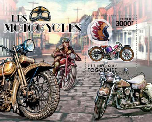 Togo - Motorcycles - Souvenir Mint Sheet - 20H-359