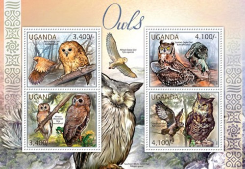 Uganda - Owls - Pel's Fishing, Wood, Cape Eagle Owls  21D-015