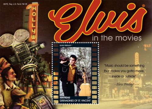 St Vincent  Elvis Presley, Tickle Me Movie  Souvenir Sheet SGR1206