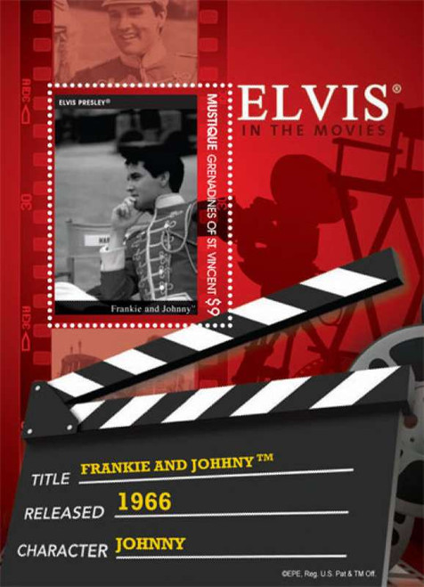St Vincent - Elvis Presley on Stamps from Frankie and Johnny - SGM1203