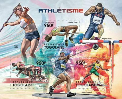 Togo - 2011  Track & Field Athletes - 4 Stamp Mint Sheet 20H-388