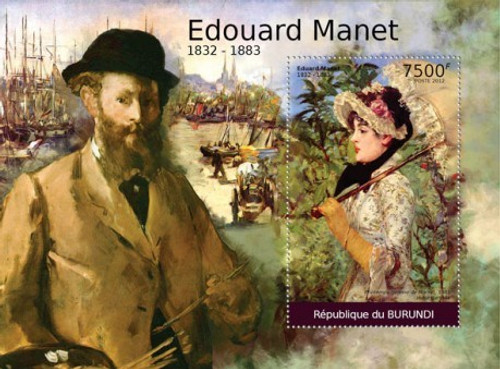 Burundi - Edouard Manet - Souvenir Sheet 2J-203