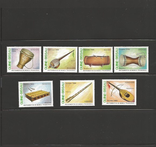 Guinea-Bissau - African Musical Instruments - 7 Stamp Set 7A-022