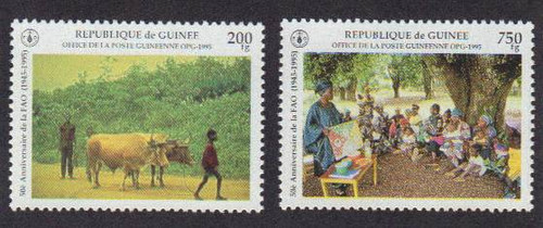 Guinea - 1995 FAO 50th Anniversary, Food & Agriculture 2 Stamp Set - 7B-1736