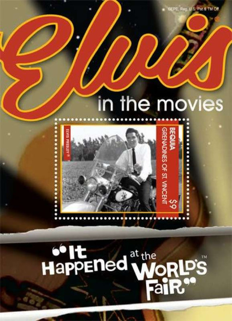 St. Vincent - Elvis Presley Movies - Stamp Souvenir Sheet SGB1205
