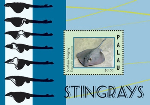 Palau - Stingrays - Souvenir Sheet PAL1214S