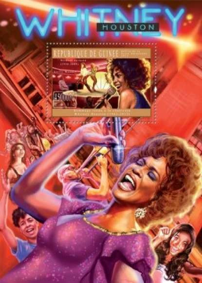 Guinea - Whitney Houston Tribute - Souvenir Sheet 7B-1760
