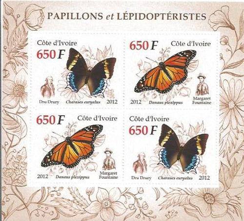 Butterflies and Lepidopterists - 4 Stamp Mint Set 9A-104