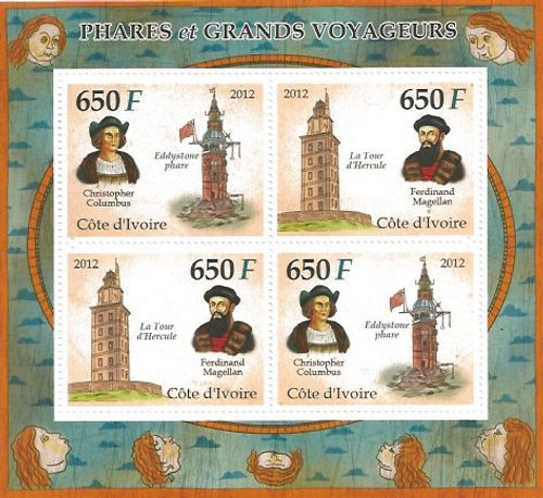 Lighthouses and Explorers - 4 Stamp Mint Set 9A-114