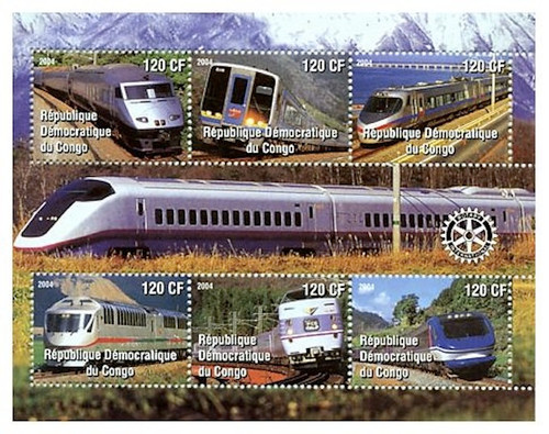 Trains & Locomotives on Stamps 100-14-5