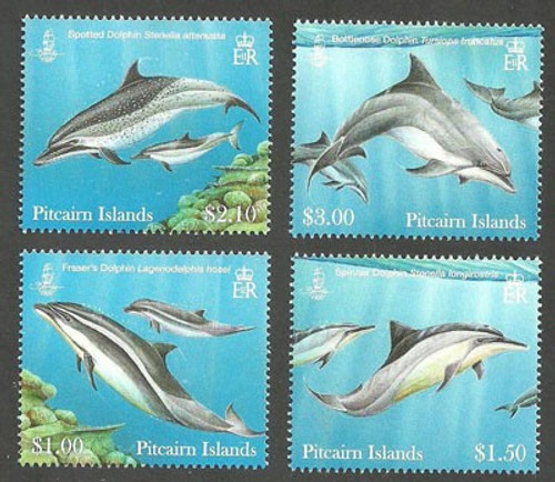 Pitcairn Islands - Dolphins - 4 Stamp Set - PIT1202C