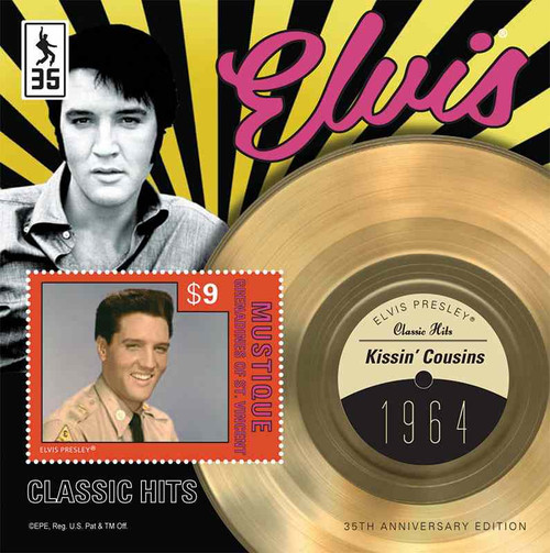 St. Vincent - Elvis Presley in "Kissin' Cousins"  Stamp S/S - SGM1212