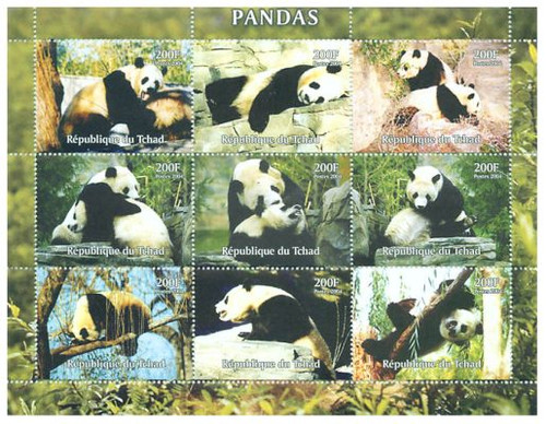 Chad - Pandas On Stamps MMI-02