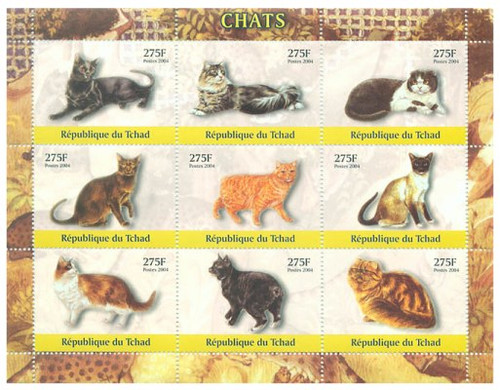 Chad - Cats On Stamps MMI-03