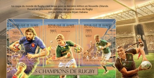 Guinea - Rugby Champions - 3 Stamp Sheet - 7B-1864