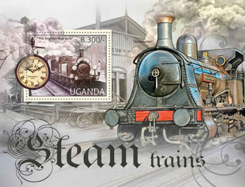 Uganda - Classic Steam Trains - Souvenir Sheet - 21D-054