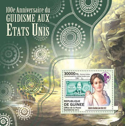 Guinea - Girl Scout History - Souvenir Sheet - 7B-1887