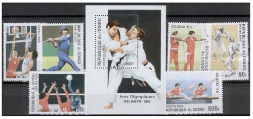 Congo - Olympic Games Atlanta '96 On Stamps 1102-8
