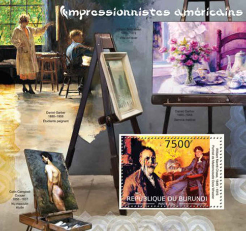 Burundi - American Impressionist Artists - Souvenir Sheet - 2J-325