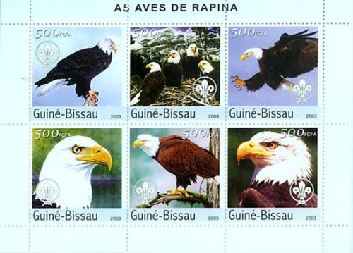 Guinea-Bissau - Eagles On Stamps GB3519